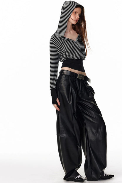 Slim Wool Striped Long Sleeve T-Shirt