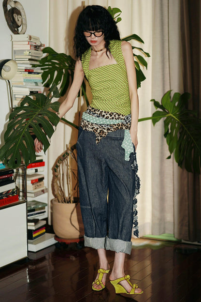 Sleeveless Tartan Vest