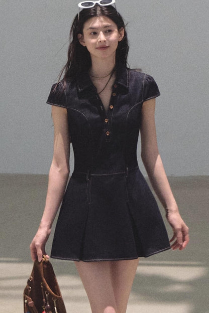 Summer V-Neck Polo Dress