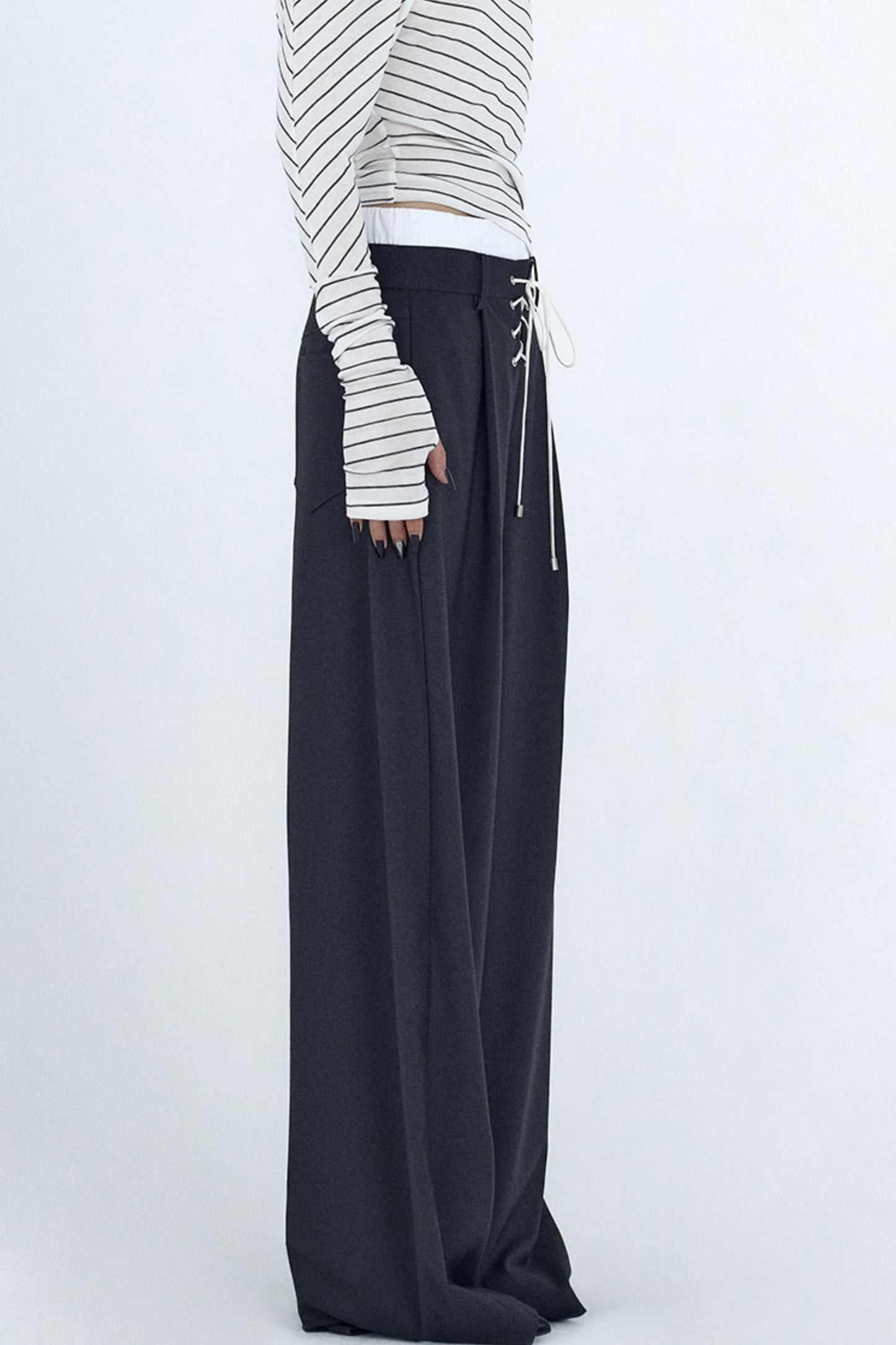 Elastic Waist Western Trousers