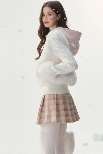 Eco-Friendly Fur Patchwork Jacket