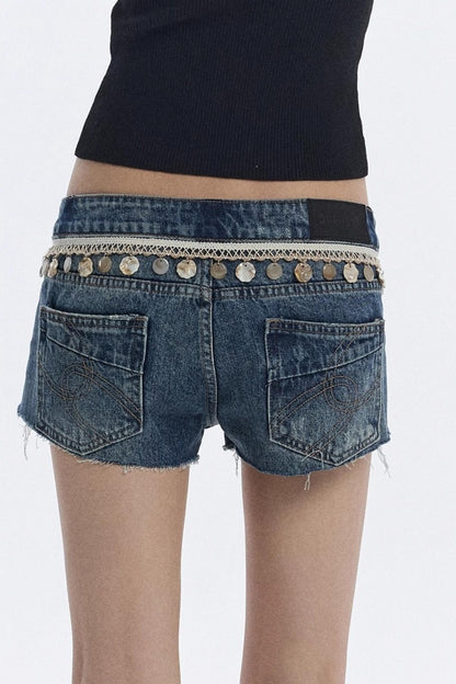 Tassel Denim Shorts