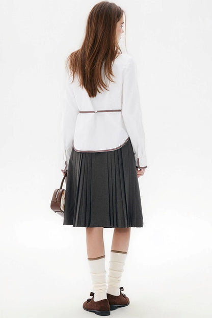 Retro Ribbon Long Sleeve Shirt