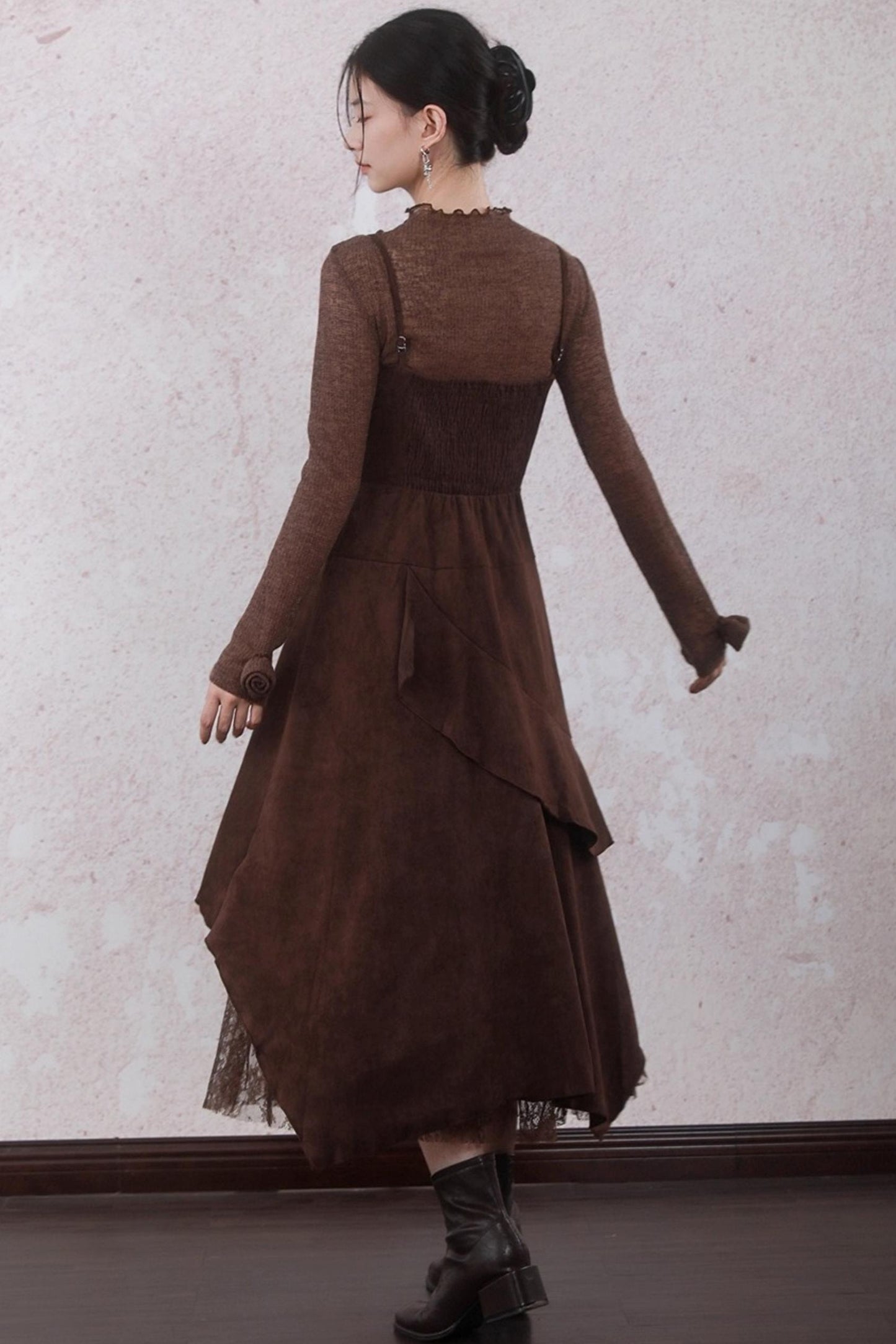 Layered Lace Paneled Sundress