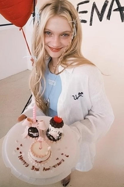 Lace Ensemble Shirt And Shorts Set-Up