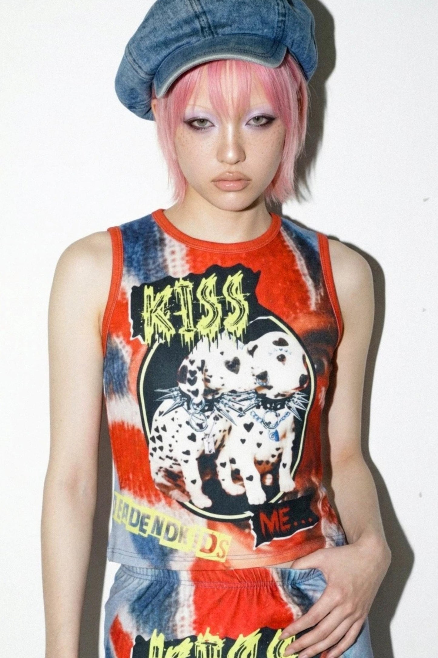 Amerikanisches Y2K-Tanktop mit Print