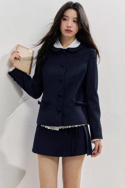 레이어링 아트 화이트 긴팔 셔츠