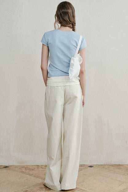 Knitted Elastic Cuffed Pants