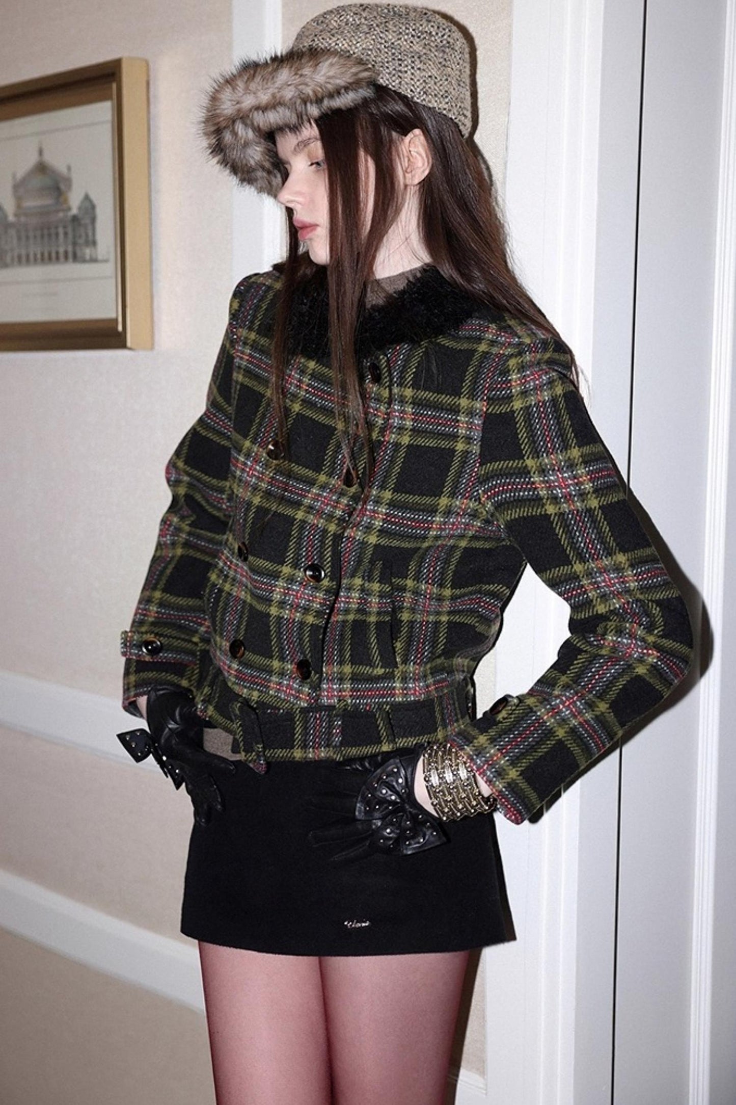 Retro Woolen A-Line Skirt