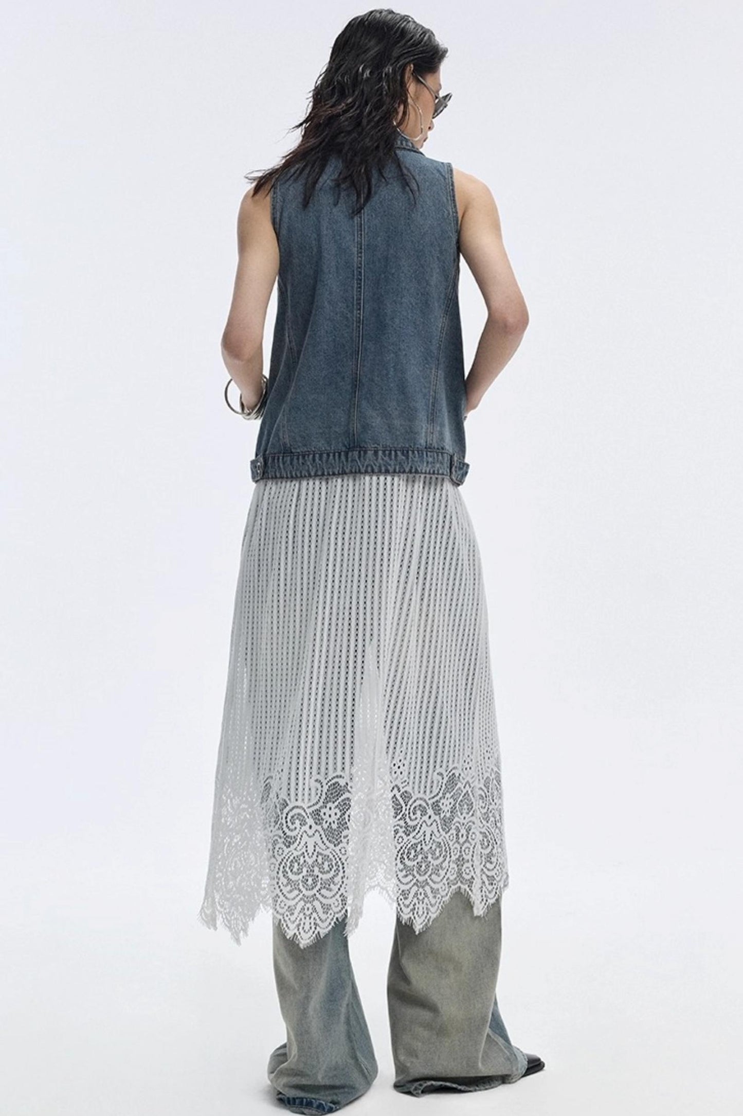 Summer Blue Washed Denim Vest