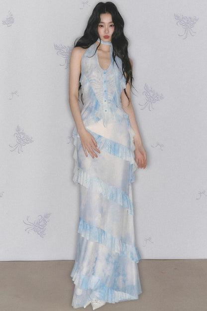 Sea Mint Halter Skirt Set-Up