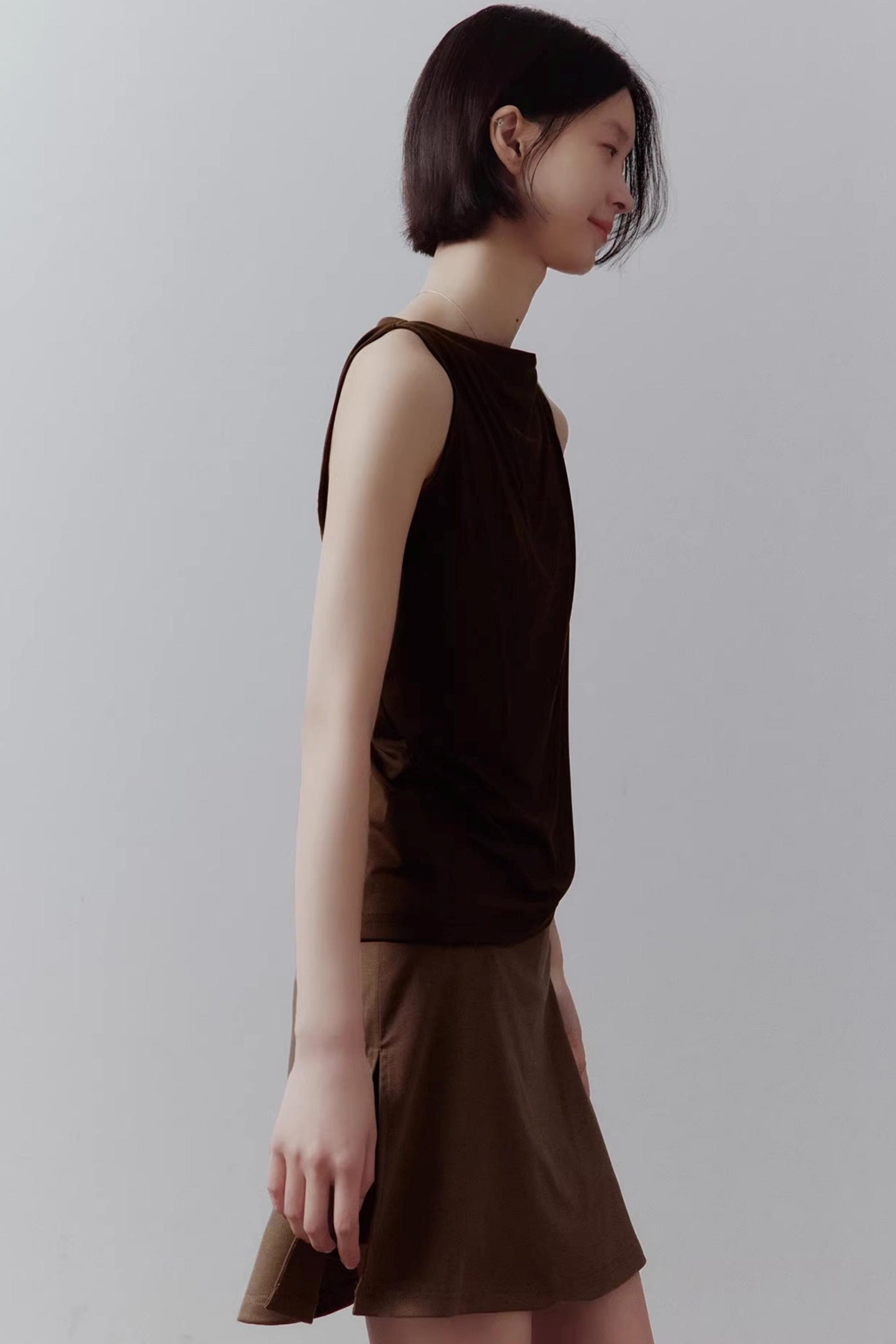 Draped Off-Shoulder Slimming Top