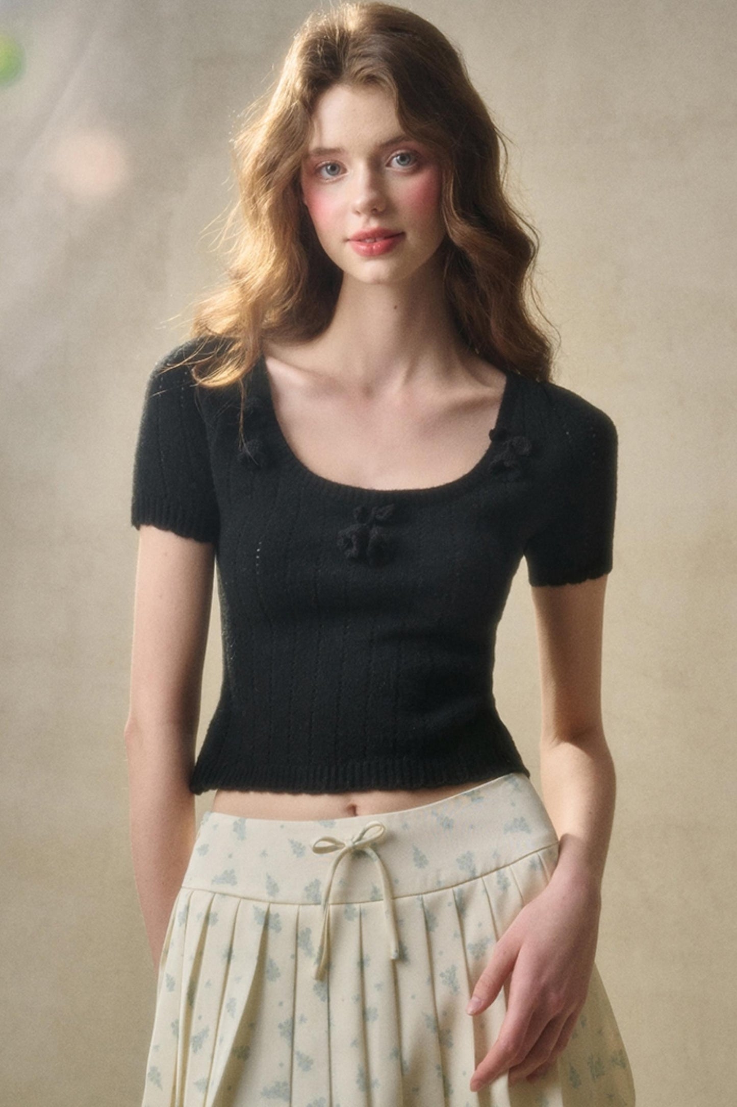 Handmade Floral Cropped Top