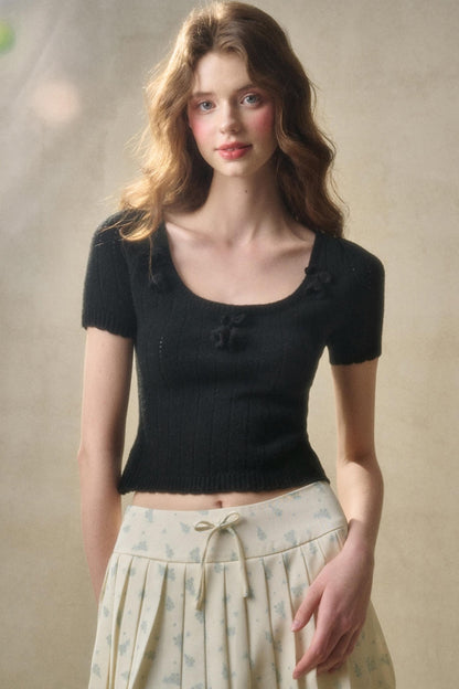 Handmade Floral Cropped Top