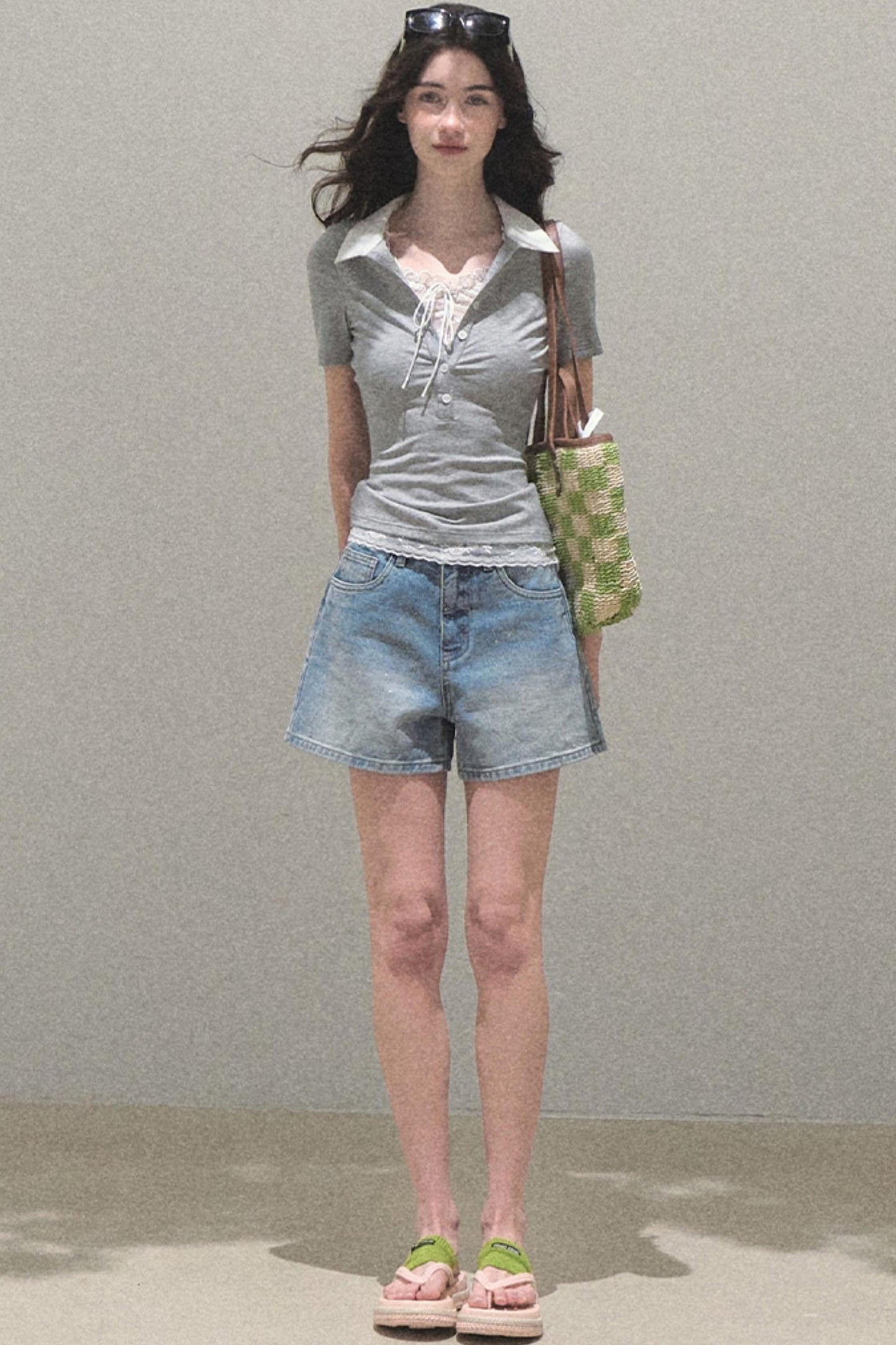 Vintage Skinny Denim Shorts