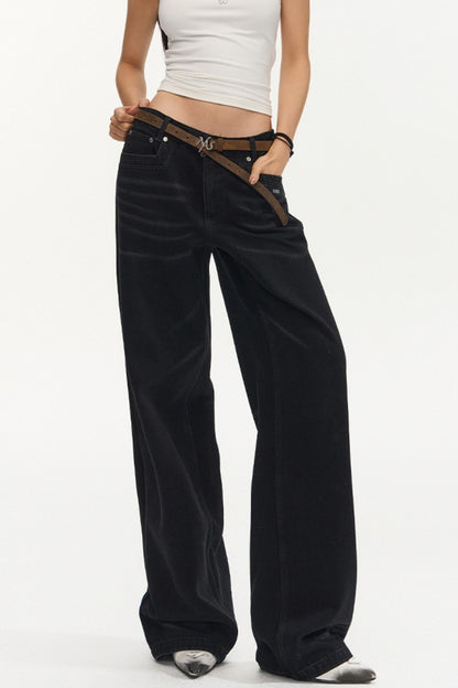 Black Denim Loose Fit Jeans