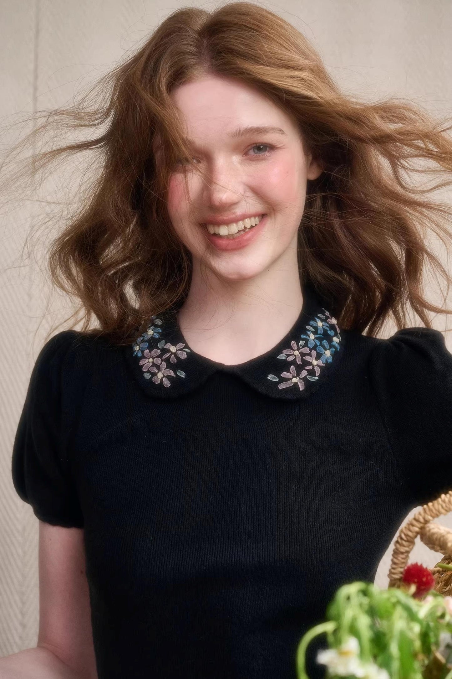Frozen Flowers Wool Top