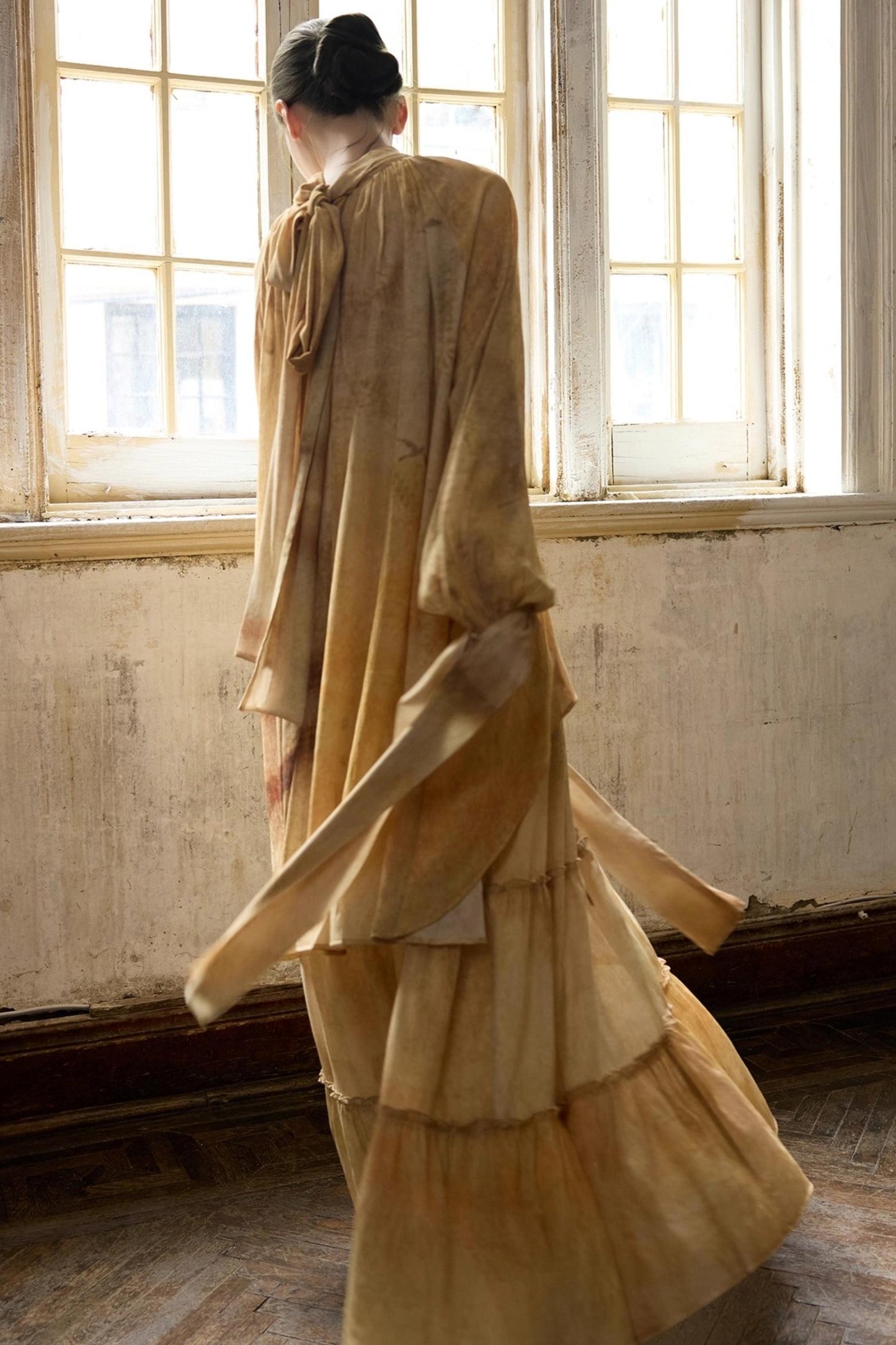 Romantic Lace-up Flowing Skirt Set-Up