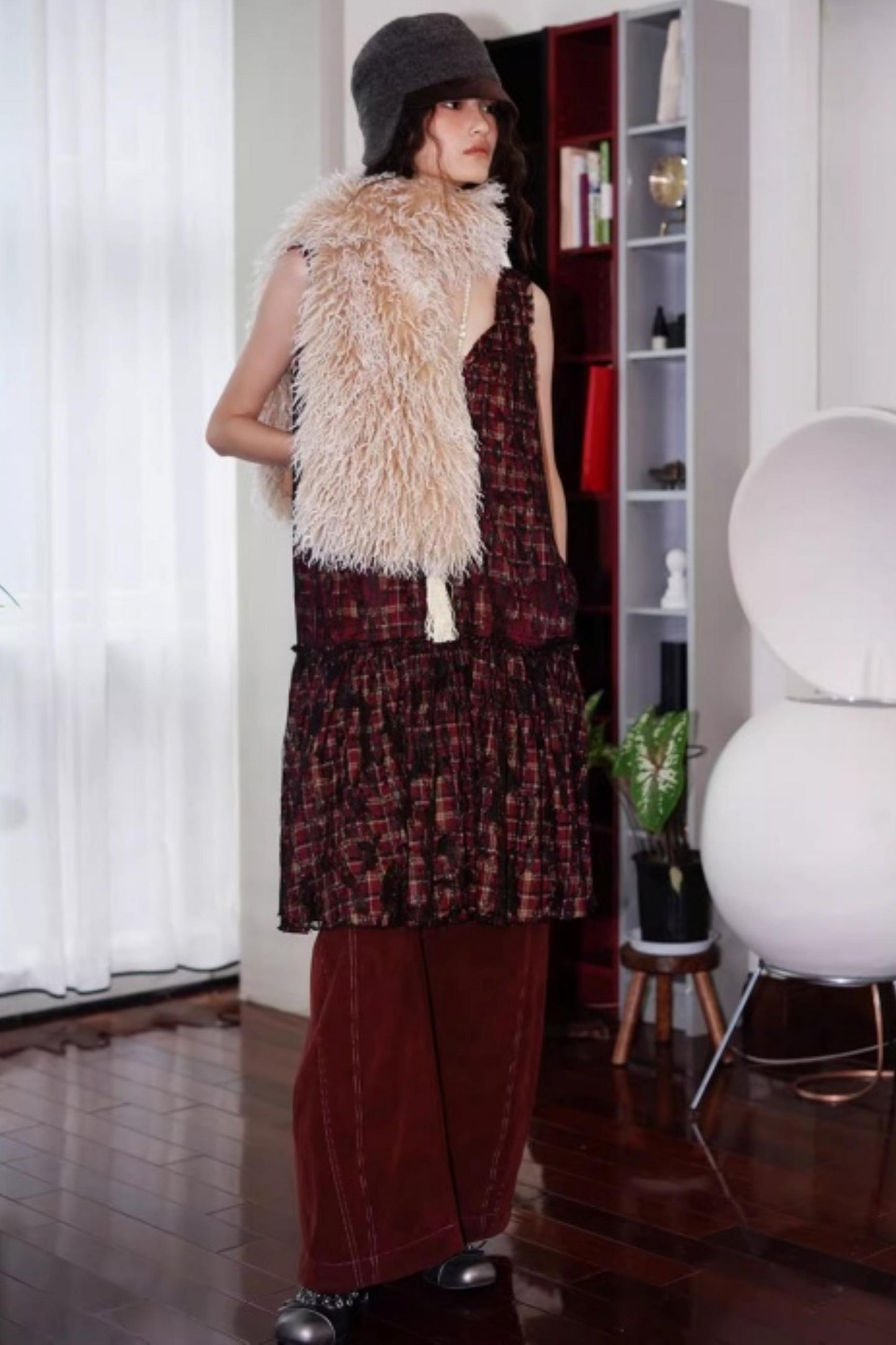 Vintage Suede Sleeveless Dress