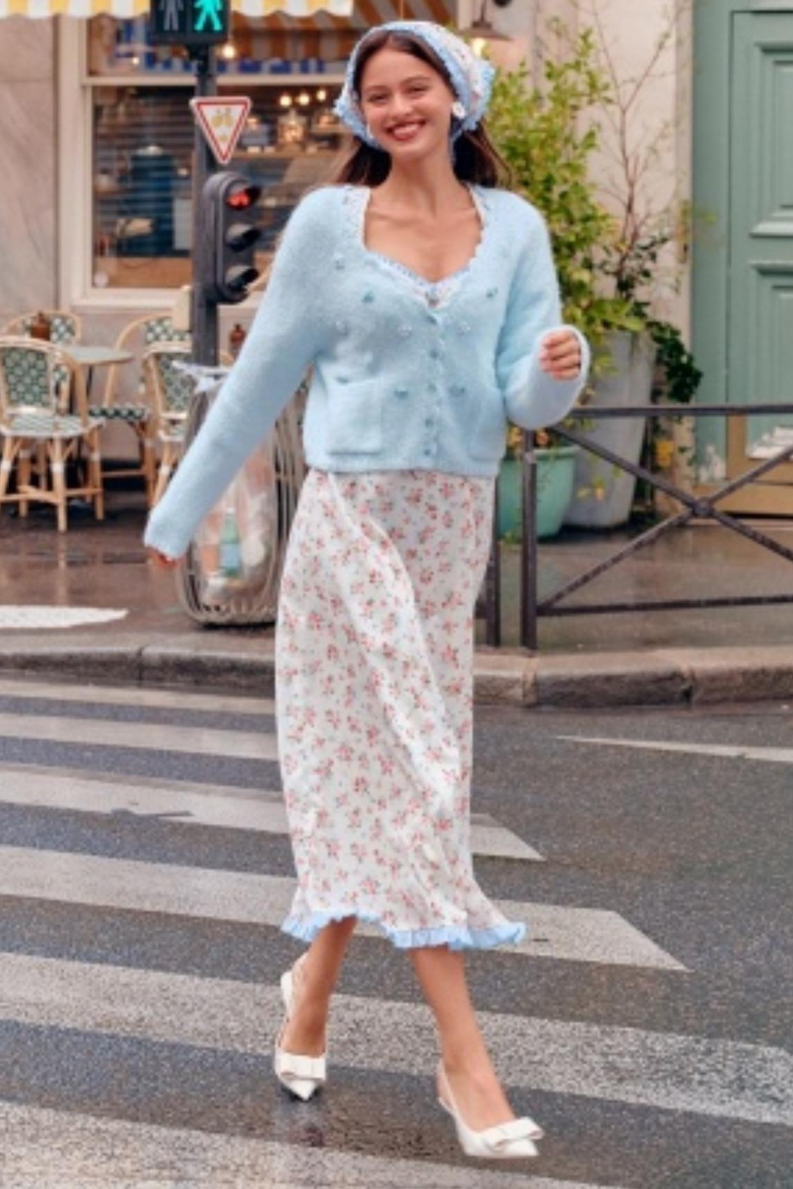 Blue French Pastoral Dress Set-Up