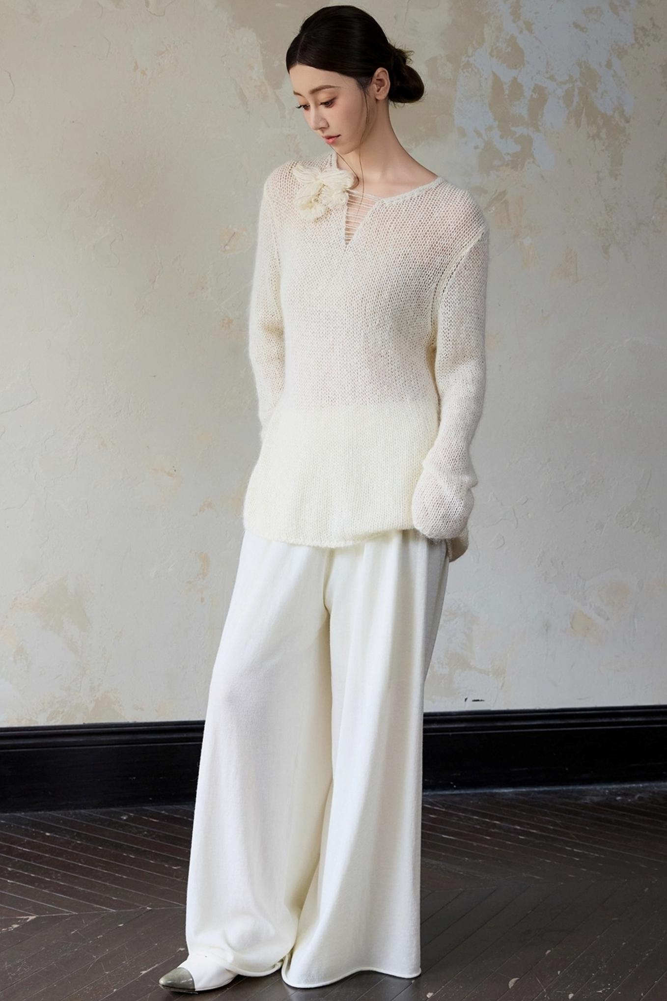 Casual Drape Wide-Leg Pants