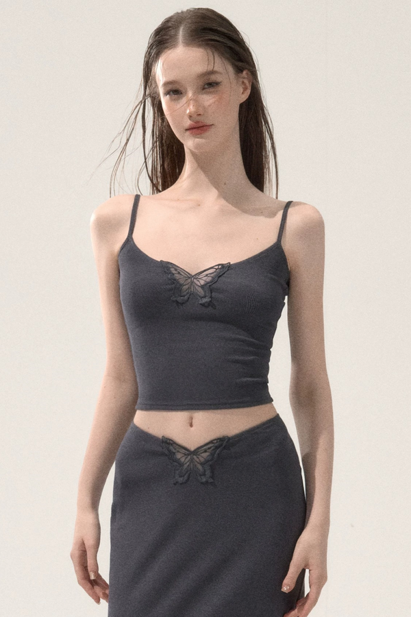 Butterfly Embroidery Camisole