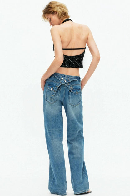Color-Block Halter Camisole Top