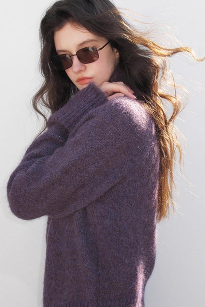 Alpaca 3D Flower Sweater