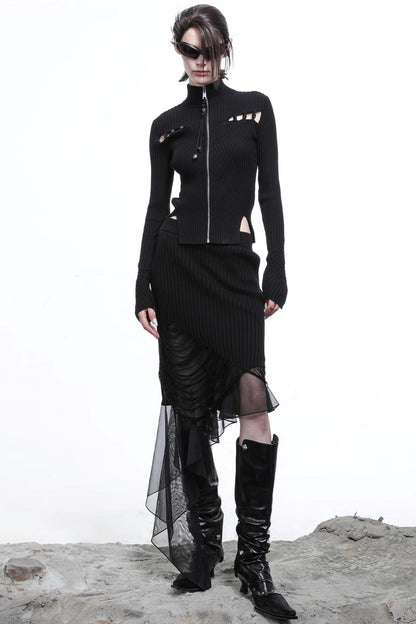 Heart Beaded Sweater Cardigan