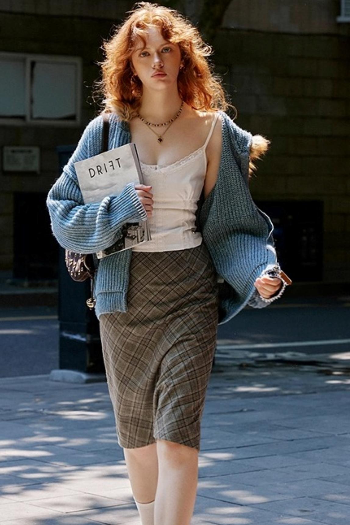 Fur Collar Cable Knit Cardigan