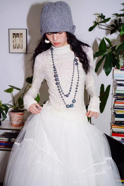 Split Knitted Base Layer Top