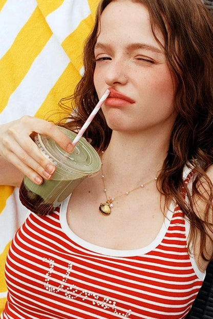 Rhinestone Striped Camisole