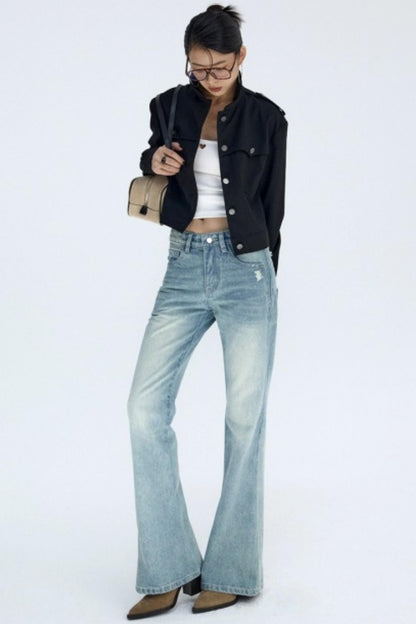 Black Fleece-Lined Workwear Jacket