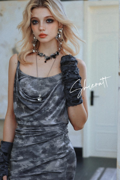 Urban Night Halter Asymmetrical Dress