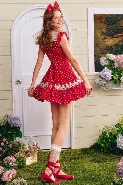 Dreamy Polka Dot Lace Dress