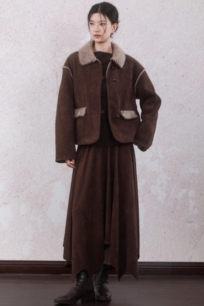 Brown Berry Plush Jacket