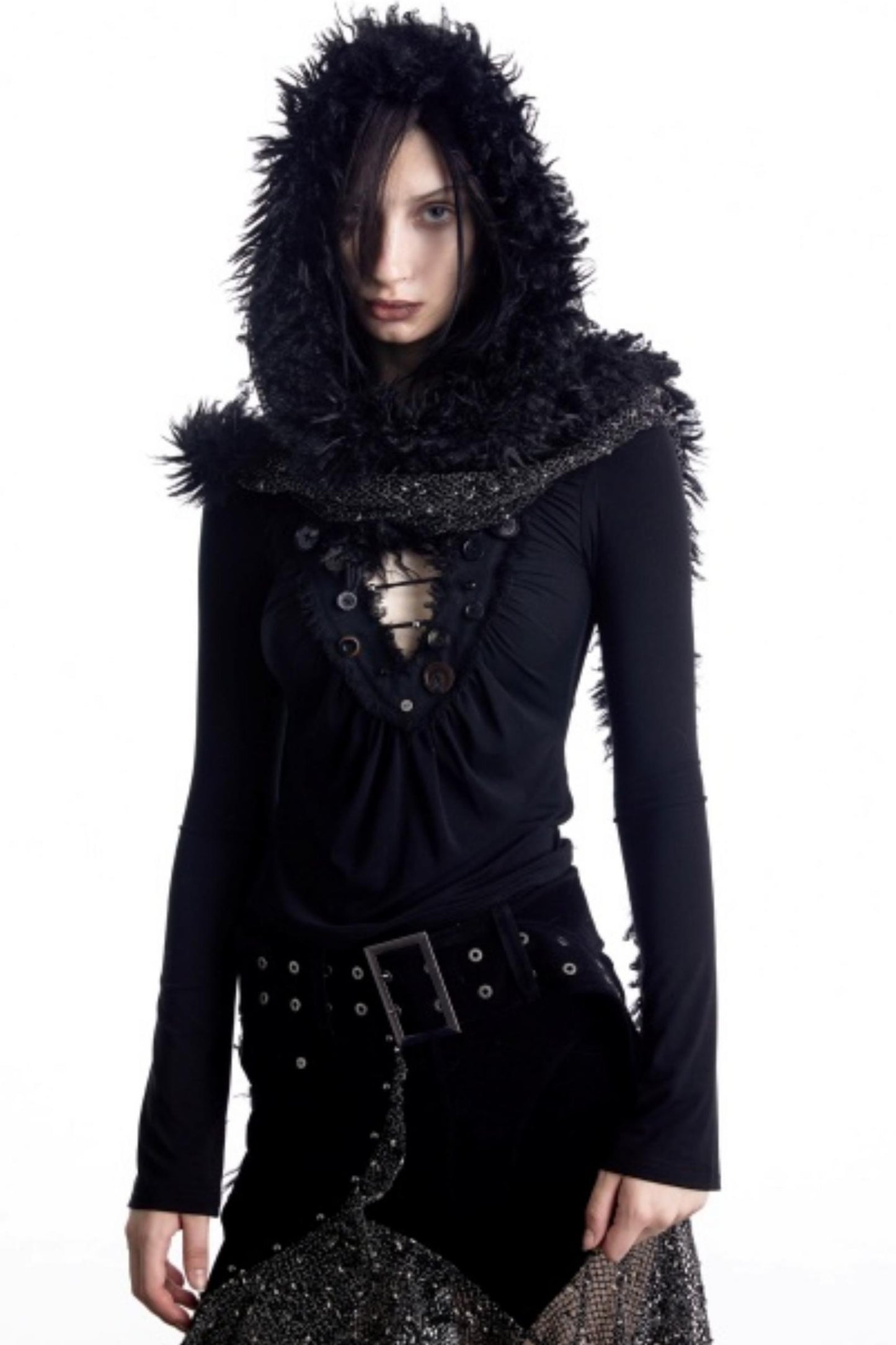 Snow Particles Wool Scarf