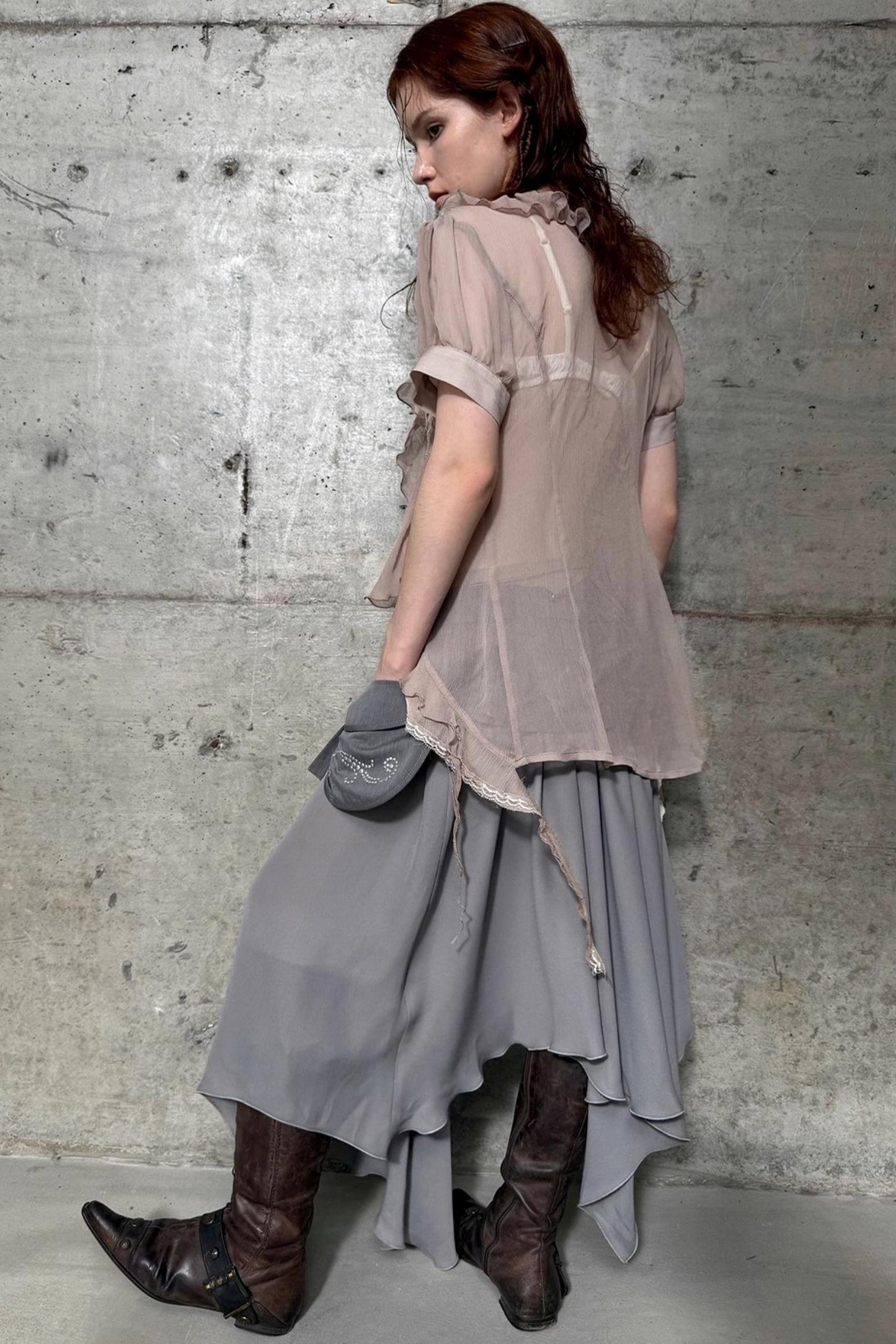 Gauze Ruffle Shirt