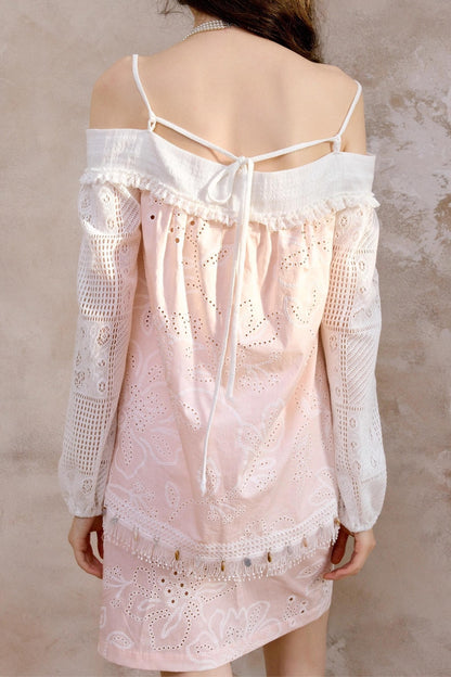 Original Pink Flower Suspender Top