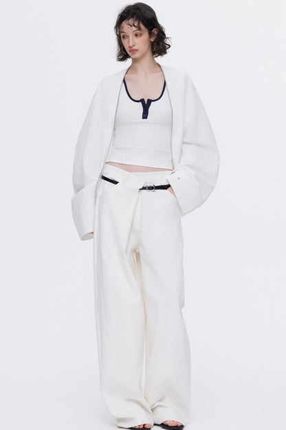 Asymmetrische Taillenjeans