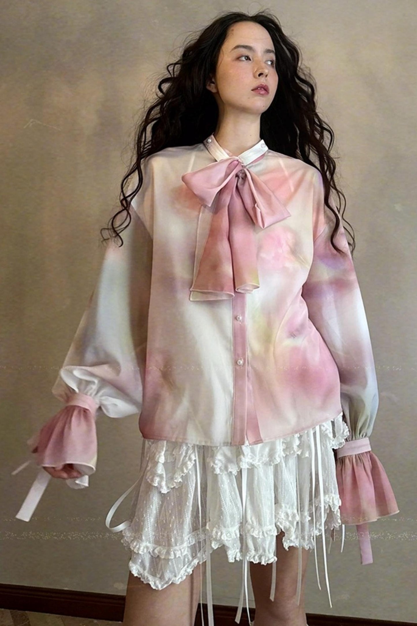 Fairy Tale Jacquard Puff Shirt