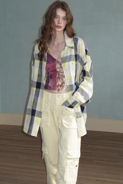 Neoclassical Ripped Check Shirt