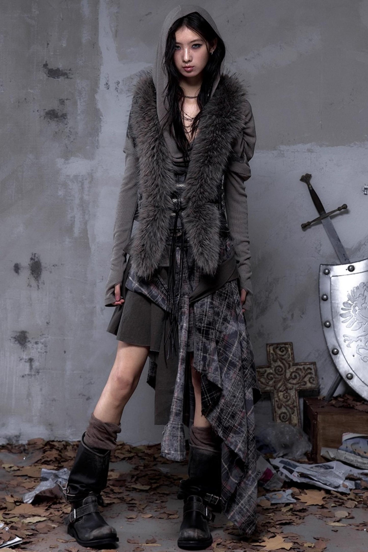 Wasteland Punk Fur Vest