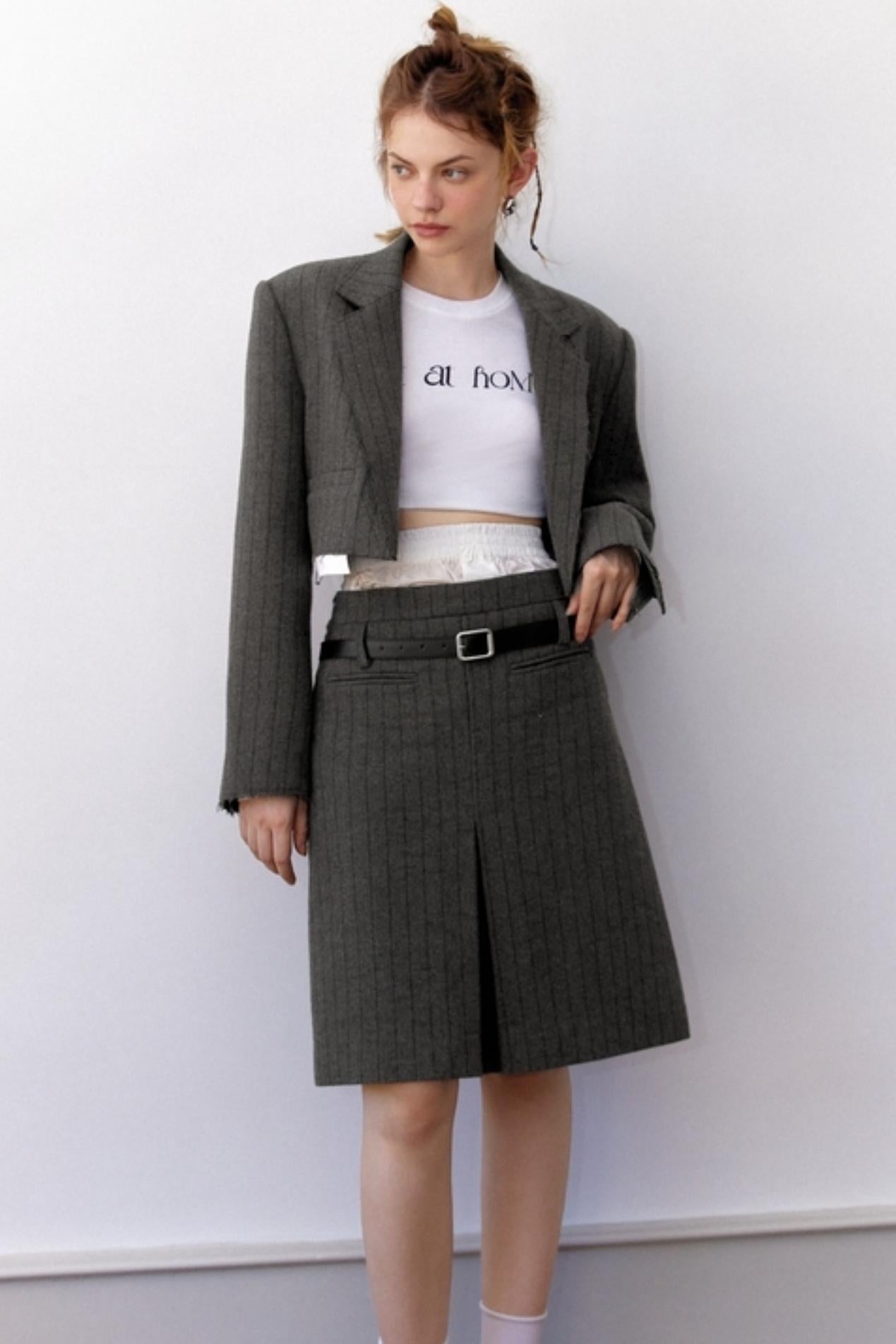 College Chic Striped Blazer Set-Up