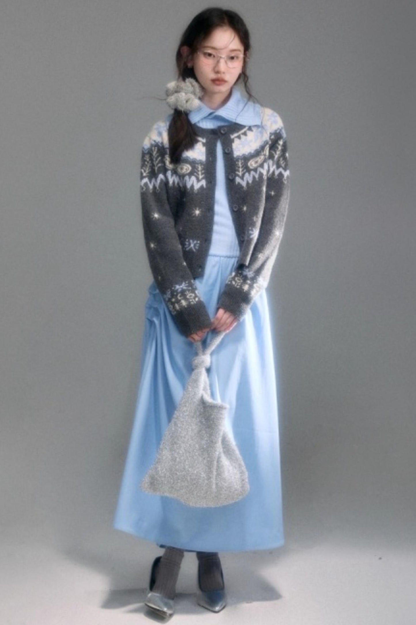 Snowflake Jacquard Cardigan Set-Up