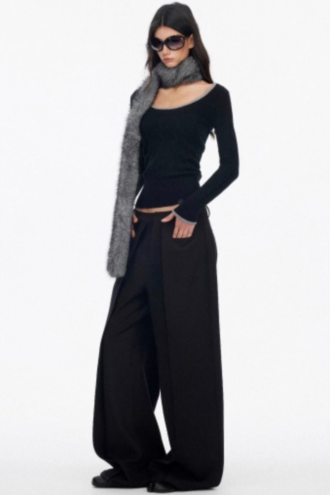 Luxury Pleated Draped Pants