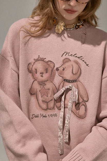 Bear Knitted Sweater