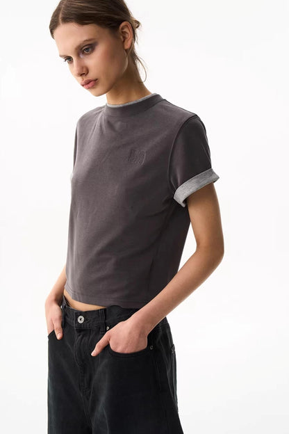 Embroidered Slim-Fit Top