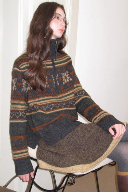 Fireplace Night Wool Sweater Set-Up