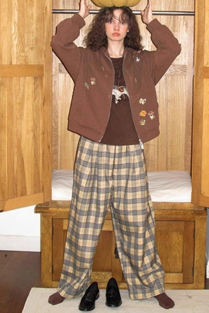 Ceramic Worn Craft Hooded Sweatshirt Coat